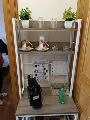 a shelf in a room with plants on it at Pantheon Suites in Rome in Rome