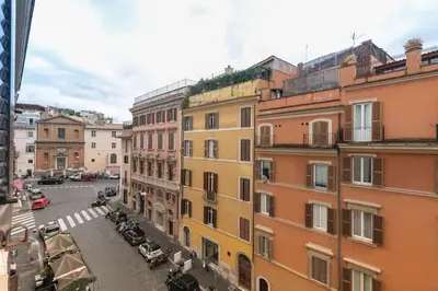 a view of a city street with buildings at NEW! Design apartment 2 min from Spanish Steps in Rome
