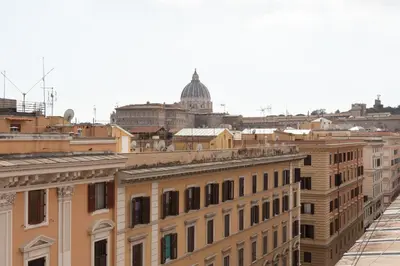 a view of a city from the roof of a building at B&B Del Mercato in Rome