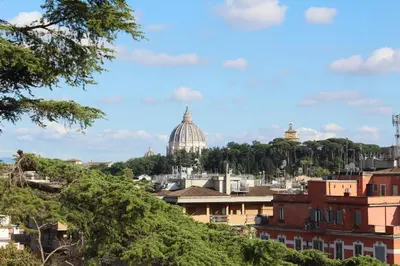a view of the vatican from the roofs of buildings at Anita's House in Rome