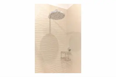 a shower with a shower head in a bathroom at Lux Vaticana Suite in Rome