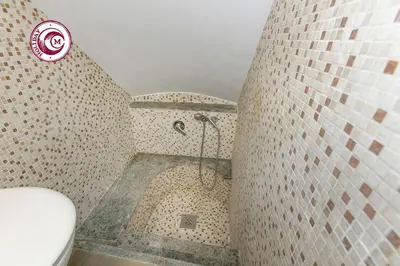 a bathroom with a shower with a toilet in it at C M Via Veneto Sweet Apartment in Rome