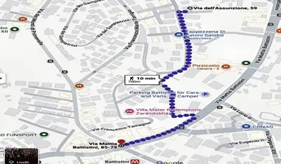 a map of the city of dublin with purple dots at StudioFlat Battistini in Rome