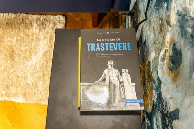a book sitting on top of a table at The Hive - Holiday Home in Trastevere in Rome