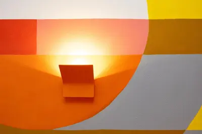 a light on a colorful wall with a lightswitch at ColoRHome in Rome