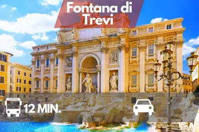 a building with a fountain in front of it at Metro A 3 fermate da San Pietro - 2 Camere Luminoso - Domus Valeria in Rome
