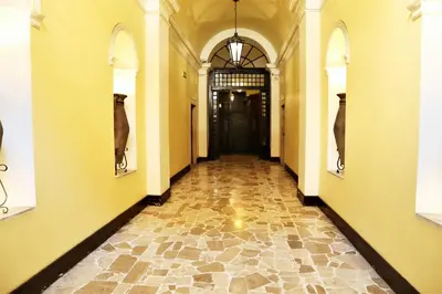 an empty hallway of a building with a door at Appartamento Sofia in Rome