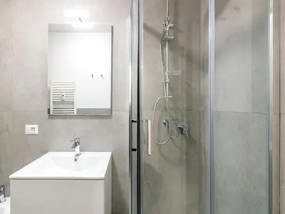 a bathroom with a shower and a sink at Apartment Welcome Rome by Interhome in Rome