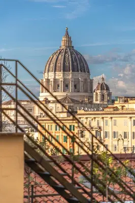 a view of a building with a dome at San Pietro Panoramic View in Rome
