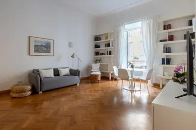 a living room with a couch and a table at Rome Vatican Home in Rome