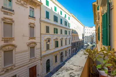 a view of an alley between two buildings at Daplace - Allegra Apartment in Rome