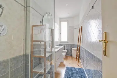 a bathroom with a shower and a sink at Boncompagni79 design & comfort in the City Center Villa Borghese in Rome
