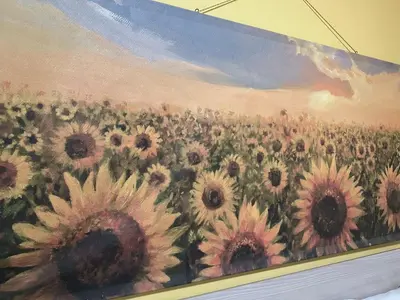 a painting of a field of sunflowers at Sunflower Rome in Rome