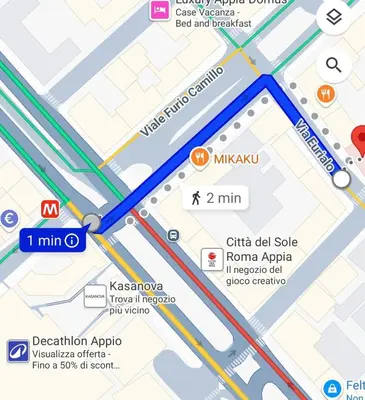 a map of the proposed upgrade to the freeway at La casa di Lele in Rome