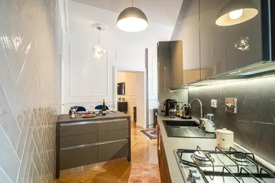 a kitchen with a sink and a counter top at Vatican Boutique RHome in Rome
