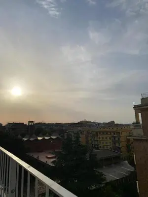 a view of a city from a balcony at Attico con balcone in Rome