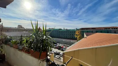 an overhead view of a parking lot in a city at Lepanto Lovely Apartment in Rome
