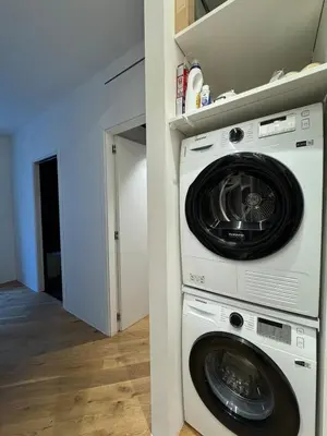 a washer and dryer in a room at Bellina Suite Hi Tech Apartment in Rome