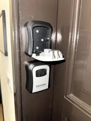 a toaster sitting on top of a refrigerator at Rome Ostiense Apartment in Rome