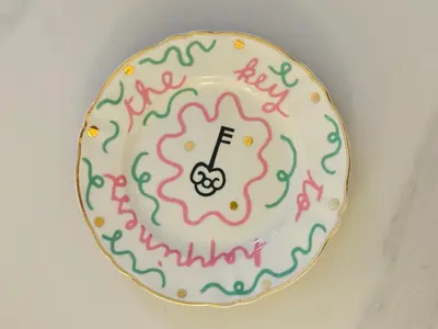 a cake with a happy new year sign on it at Paolina Place in Rome