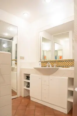 a hallway with a window and a shower in a bathroom at Home d'Elite Ripetta - Spanish Steps in Rome
