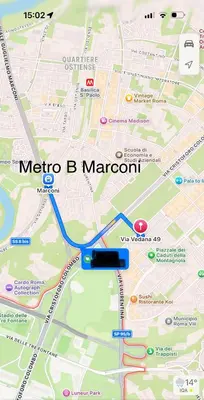a map of the metro b marmont at Casina Soleggiata in Rome