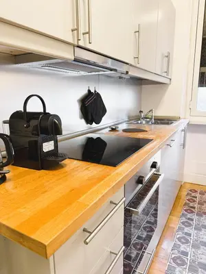 a kitchen with a sink and a counter at Vatican Terrace in Rome