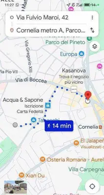 a close up of a map of a city at Nico's Apartment in Rome