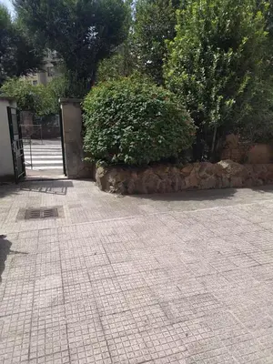 a large bush is next to a brick sidewalk at Garbatella seminterrato in Rome