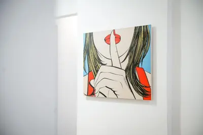 a painting of a woman on a wall at Desiré Flat - Vatican City - Metro Cipro and WiFi in Rome