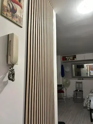 a room with a wall with a radiator and a tv at Rome Studio Centro Storico in Rome