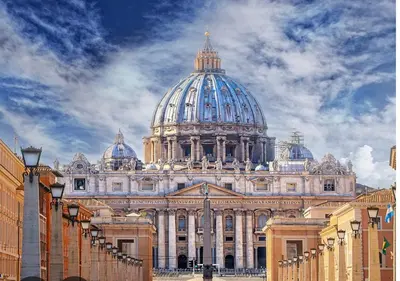 a large building with a domed building at Paradise Vatican Home in Rome