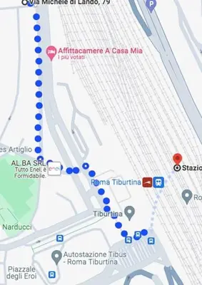 a close up of a map of a city at Tiburtina Sky Loft in Rome