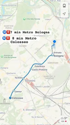 a map of metro melbourne and main metro colombo at Bold apartment 2 in Rome