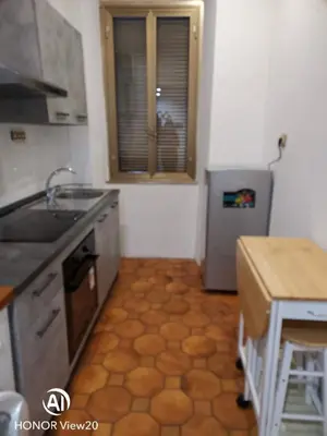 a refrigerator with a stuffed monkey on top of it at DuPigne' House in Rome