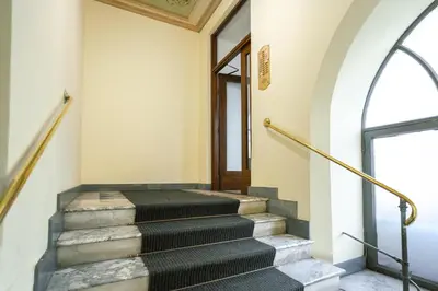 a set of stairs in a building at Stylish Studio in Sallustiano in Rome