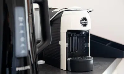 a coffee maker sitting on top of a counter at Stella su San Pietro in Rome
