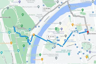 a map of a subway line with stations at La casetta del villaggio - Cozy apartment in Flaminio in Rome