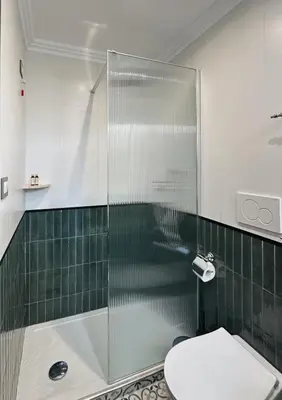 a bathroom with a shower and a toilet at Belle Epoque in Rome