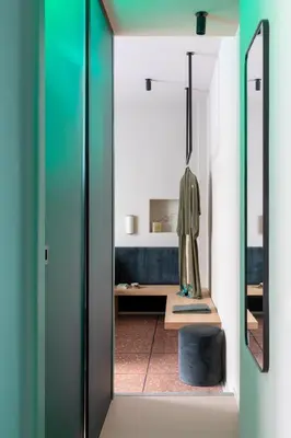 a hallway with a room with a dressing room at ATEL Relais in Rome