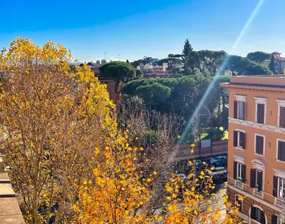 a view of a city with trees and buildings at MARIA TERESA Apartment - Sophisticated Living and City Links - Quartiere TRIESTE in Rome