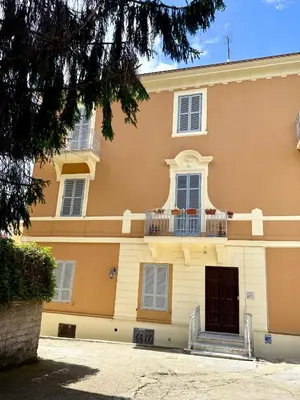 a large yellow building with a balcony on it at NEW! St Peter Roman holidays 1953 in Rome