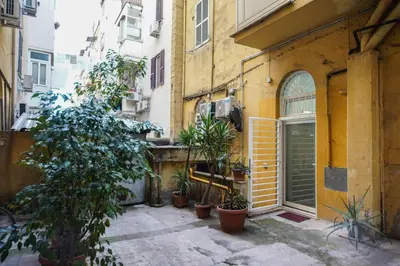an alley with potted plants in front of a building at Betterplace 2 in Rome