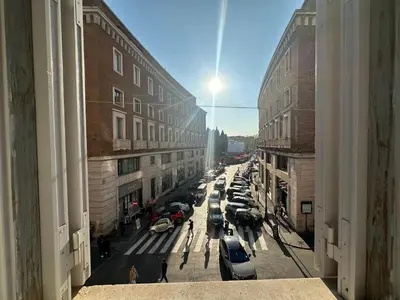 a view of a city street with parked cars at Residenza Nobile Vittoria in Rome