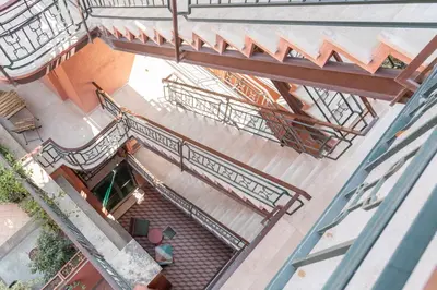 an overhead view of stairs in a building at Residenza Foraggi 83 in Rome