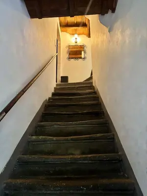 a flight of stairs in an old building at Navona Fox House 1 in Rome