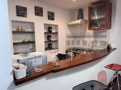 a kitchen with a counter with a appliance on it at Sanniti House in Rome