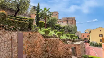 a view of a castle from the street at Colosseum suites apartment - Zen 22 in Rome