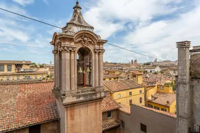 a view of the city from the roof of a building at iFlat Pantheon & La Dolce Vita Skyline Penthouse in Rome