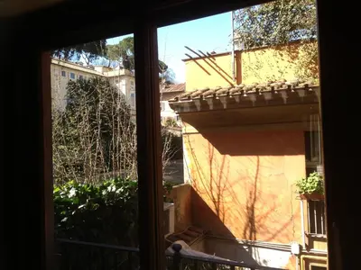 a view from a window of a building at Appartamento Cuore Antico in Rome
